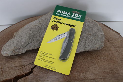 PUMA SGB Bear Featherweight olivgrün G10 mit Sägezahnung